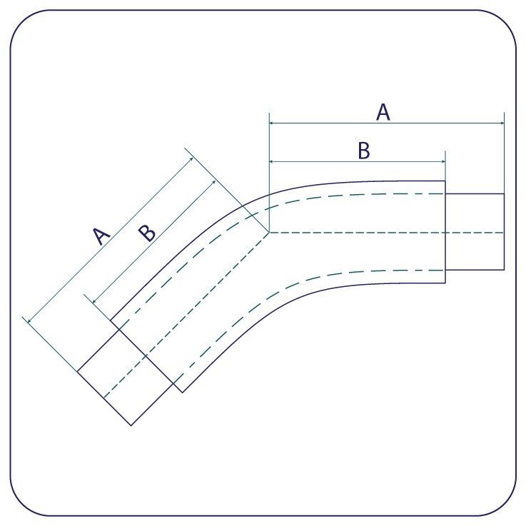 Jacketed 45° Bends