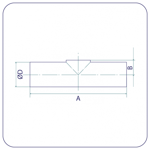 Technical drawing of Pulled Branch Reducing Tees